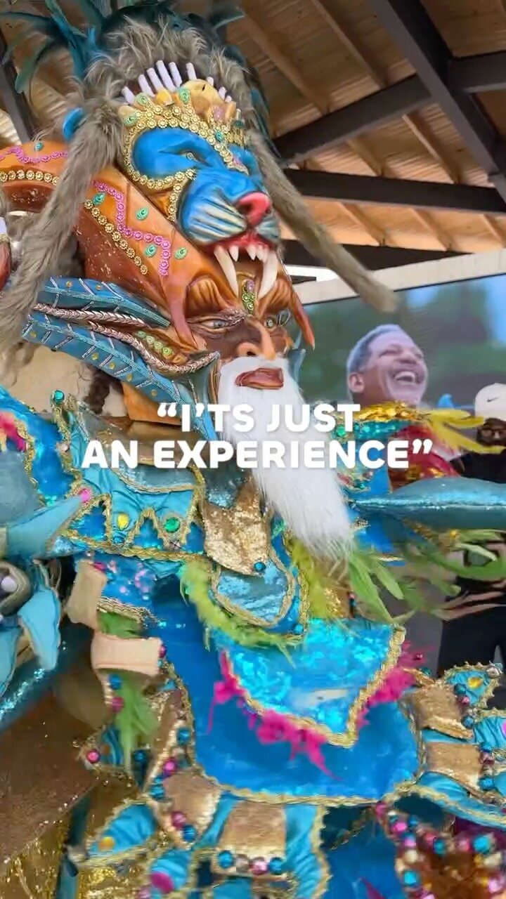 Carnival costume shown inside Dominicania