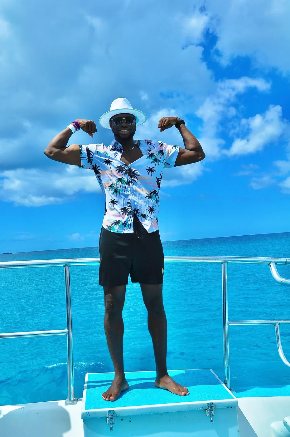 Guest on the boat during the Saona Island tour