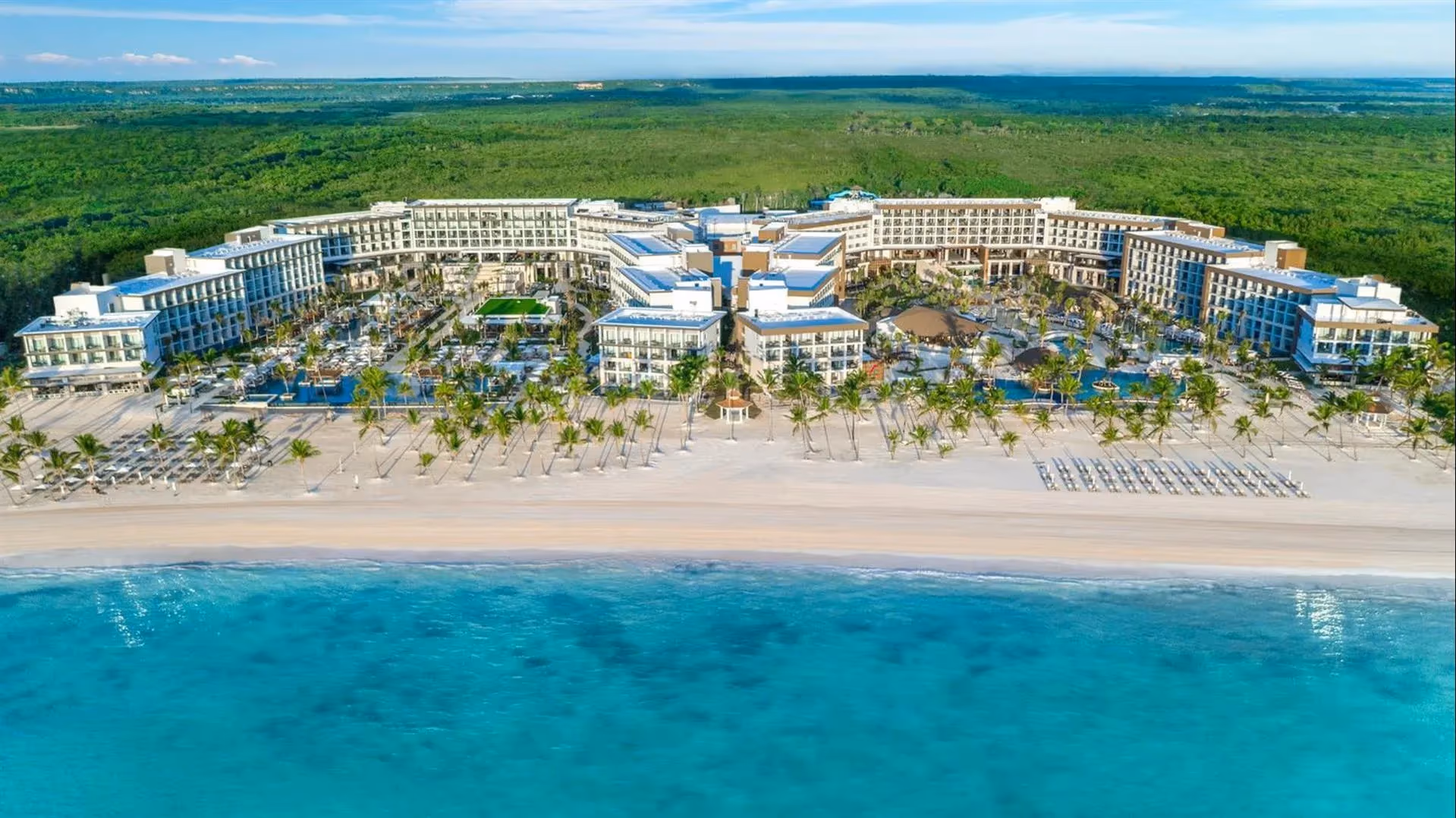 Beachfront view of Hyatt Ziva Cap Cana at Juanillo Beach